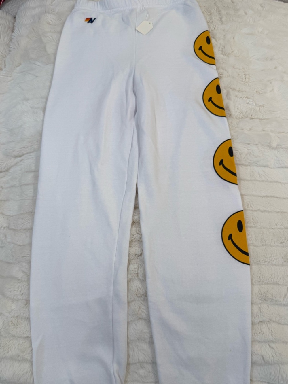NWT Aviator Nation KID'S SMILEY 2 SWEATPANTS